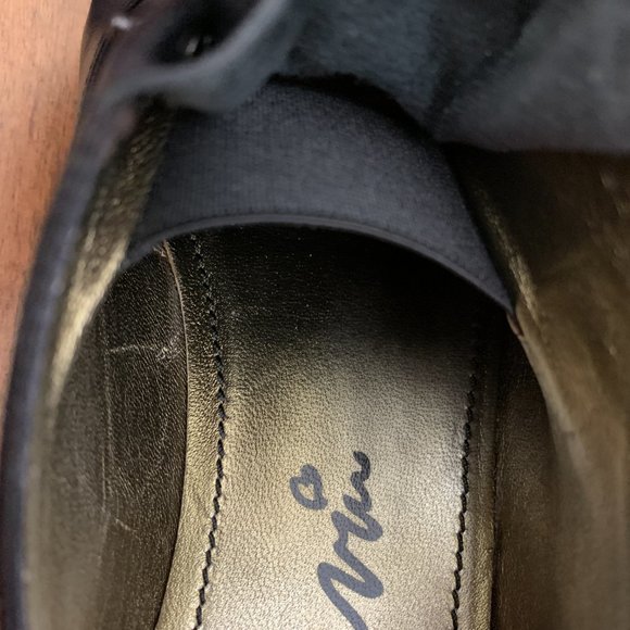 LANVIN Authentic Womens Size 36.5 Black Leather Laceless Oxfords - Picture 9 of 15